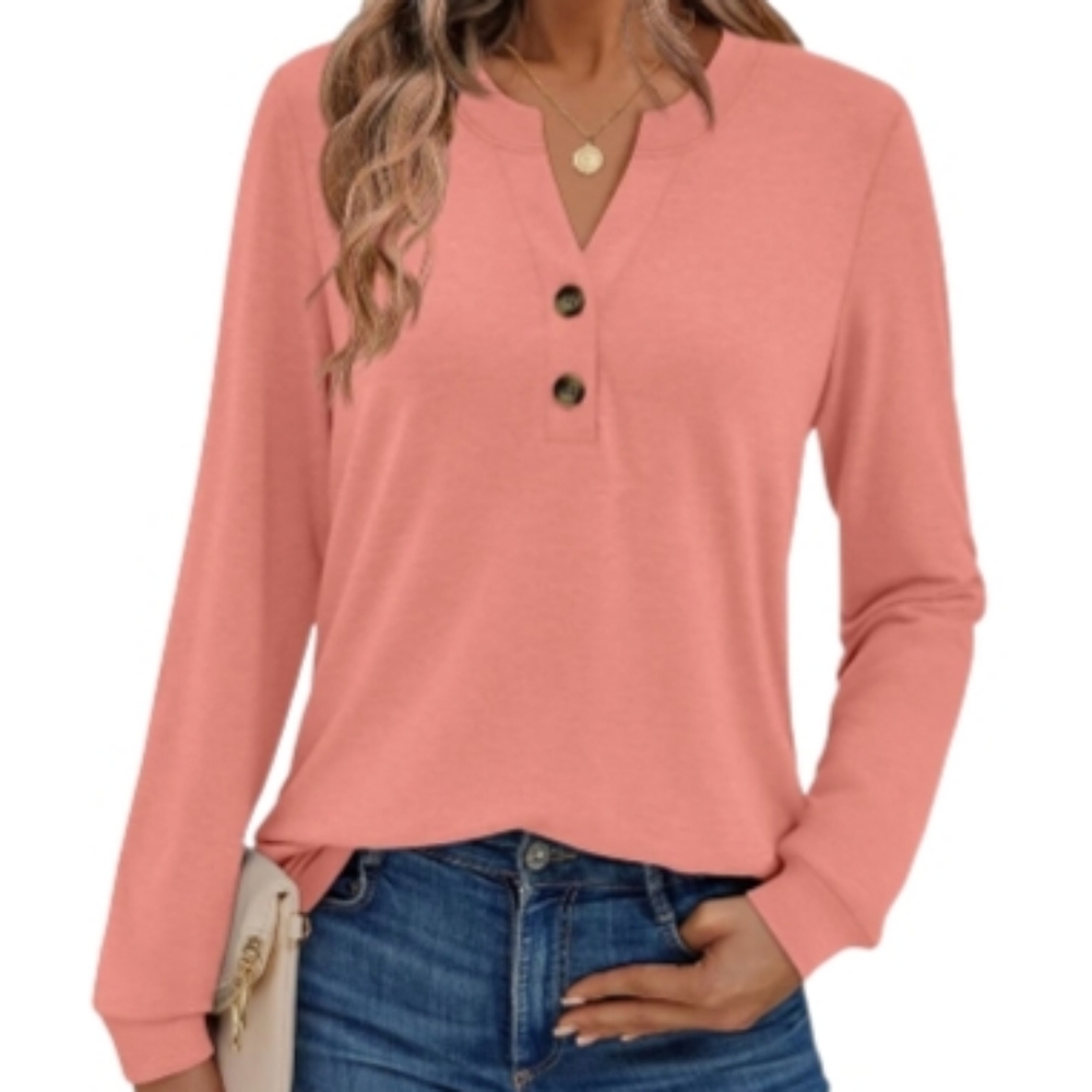 Fantaslook. Women's Peach. Button-Up Top. Size 3X . NWT.